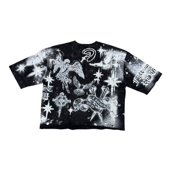 First Row “Sacred Heart” Black Tee