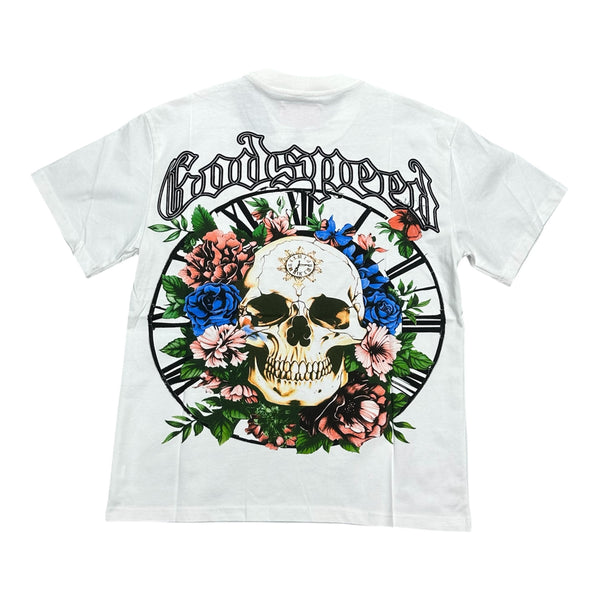 Godspeed skull white tee