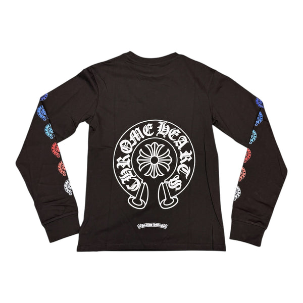 Chrome Heart Colorfull Logos Longsleeve Black Tee