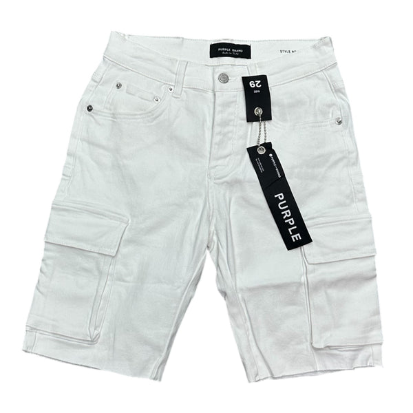 Purple Jean Short White