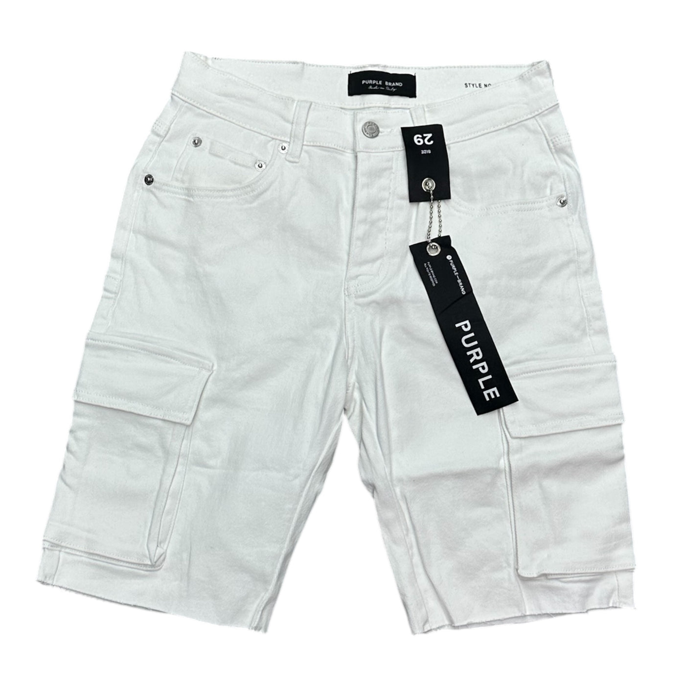 Purple Jean Short White
