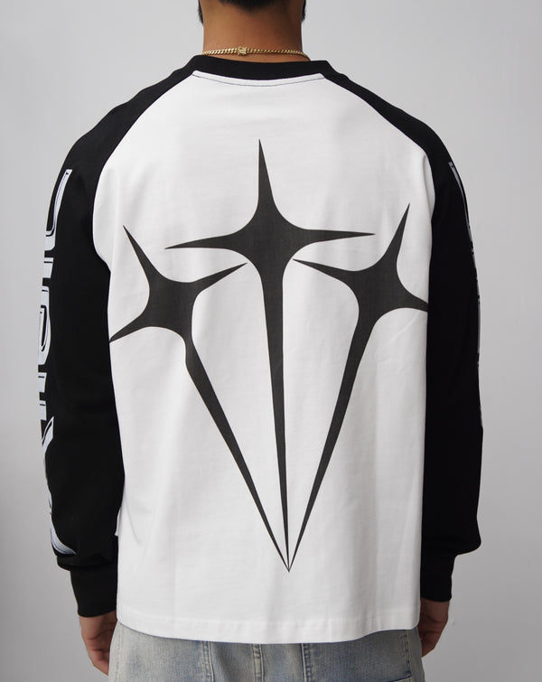 Digital White/Black Longsleeve Tee
