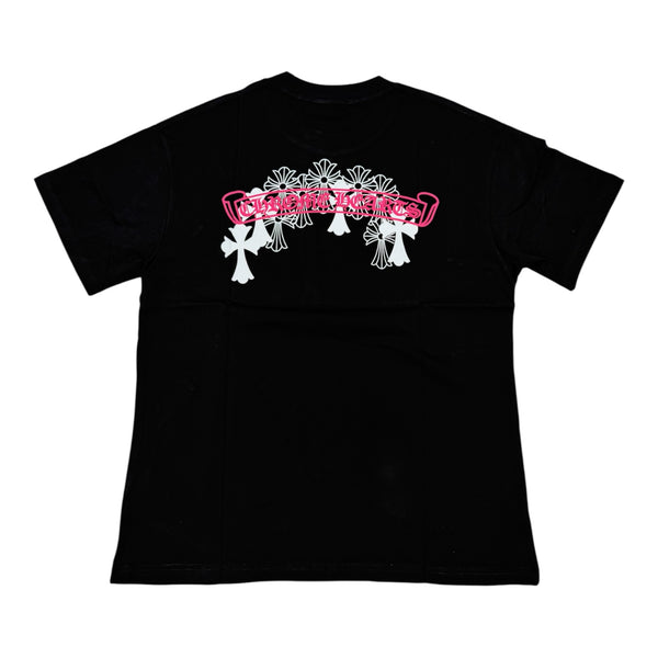 Chrome Heart Black/White/Pink Logo Tee
