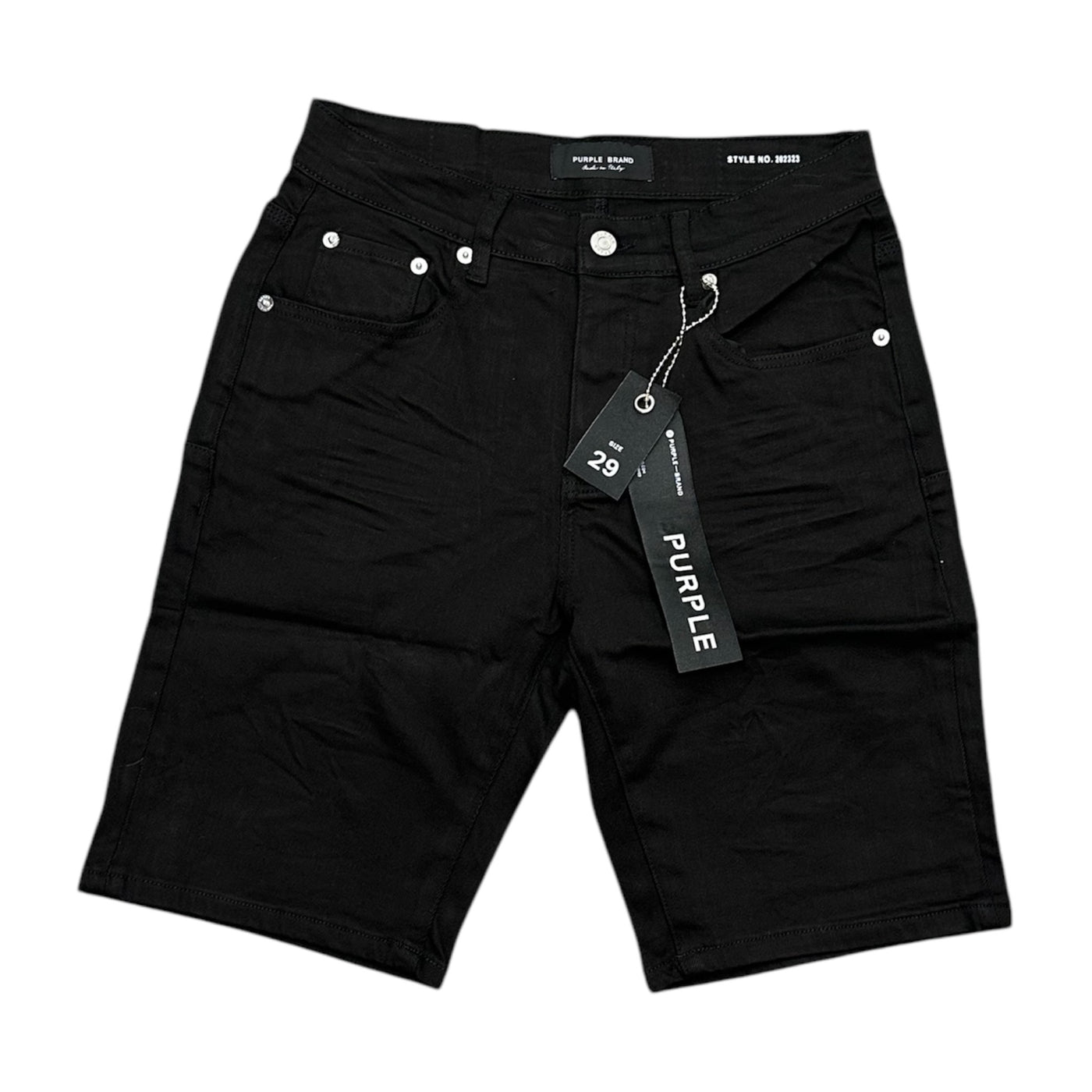 Purple Jean Short Black