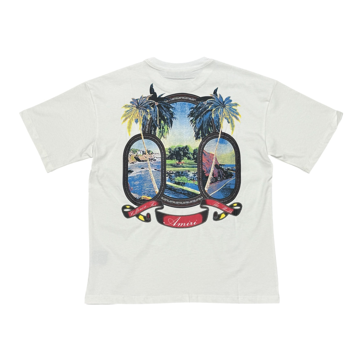 Amiri “Beach View” White Tee