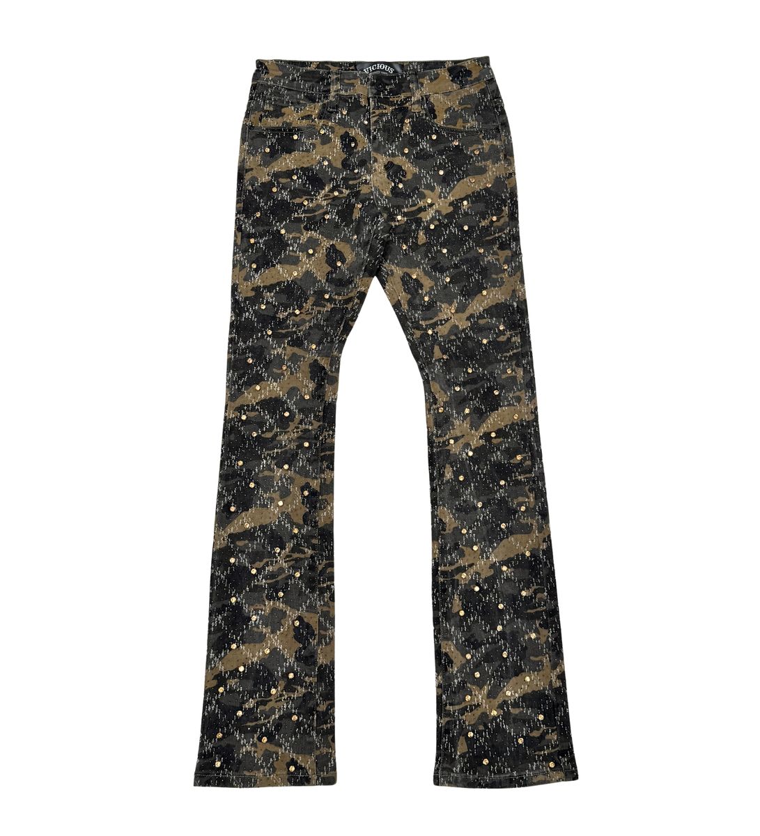 Embellish Rhinestone Flare Vicious Jean