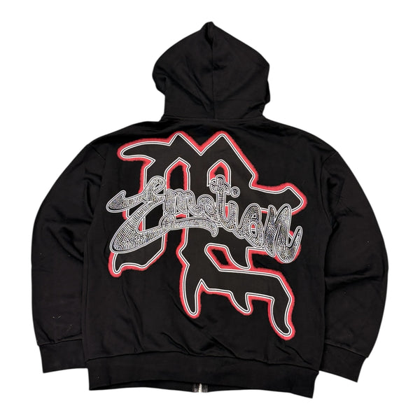 Mixed Emotions “Cupid” ZipUp Black Hoodie