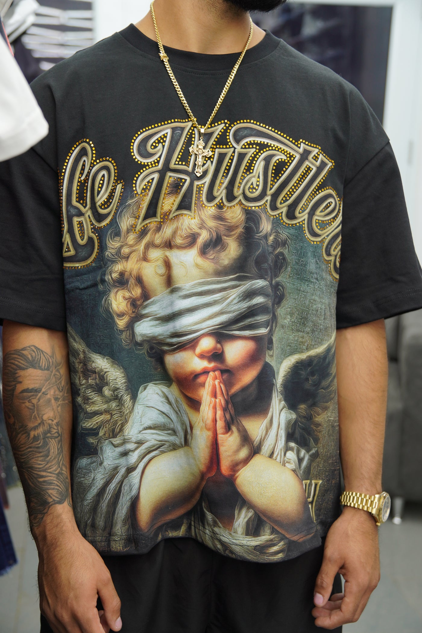 “Life Hustlers” Tee Gold/Black