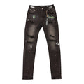 Purple Black Broken Jean