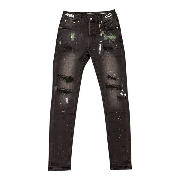 Purple Black Broken Jean