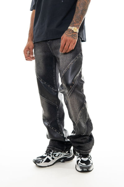 Vicious Black/Leather Jean