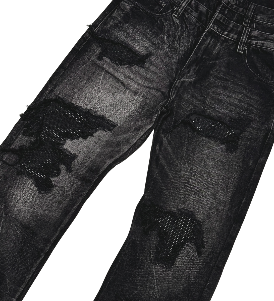 Vicious Black Rhinestone Jean