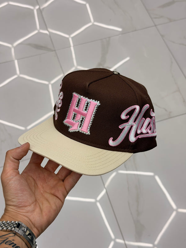 Life Hustlers Brown Rhinestone Cap