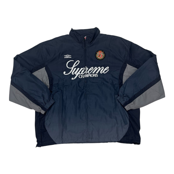 Supreme “WFT” Dark Blue Zip Hoodie