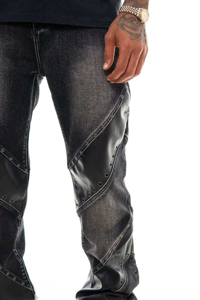 Vicious Black/Leather Jean