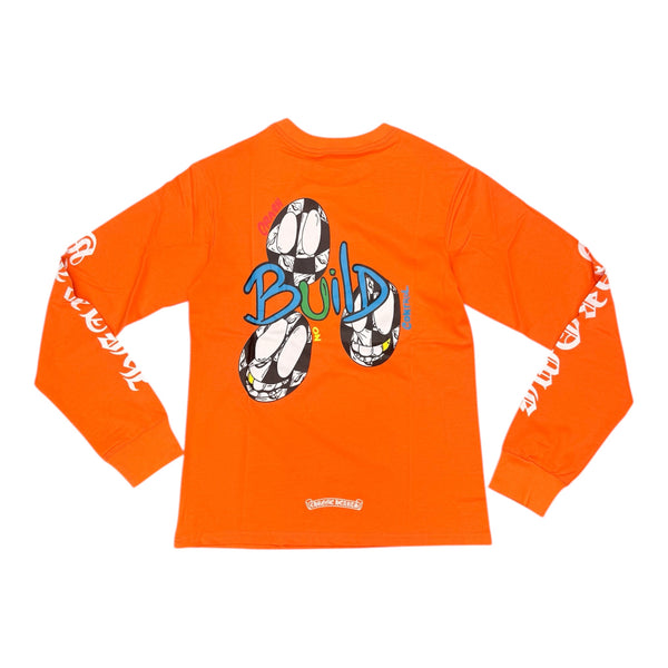Chrome Heart “Link” Orange Longsleeve Tee