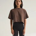 Shaka Wear Mocha Crop Tee