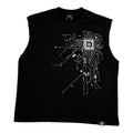 Digital “Chip” Black Sleeveless Tee