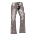 KDNK Grey Rhinestone Skinny Flare Jean