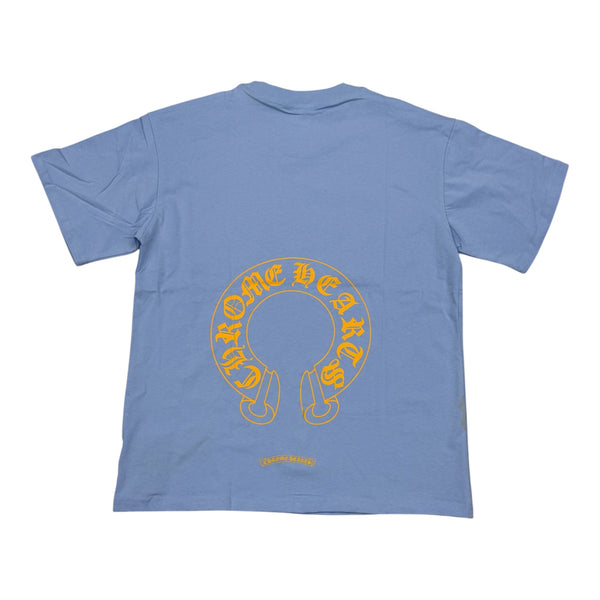 Chrome Heart Yellow Logo / Light Blue Tee
