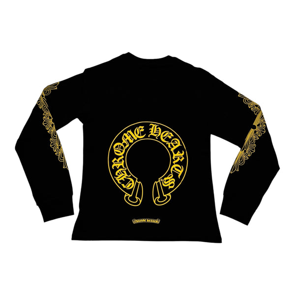 Chrome Heart Black/Yellow Logo Longsleeve Tee