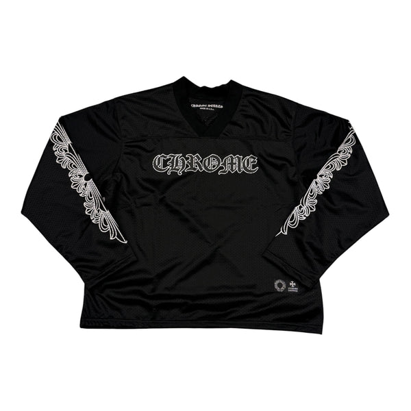 Chrome Heart White Logo / Black Longsleeve Jersey Tee