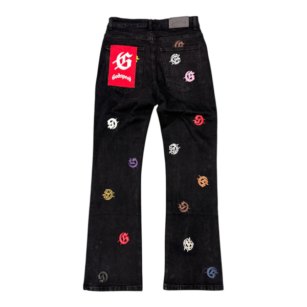 Godspeed Colorfull Patch Black Jean