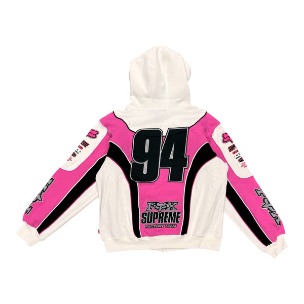 Supreme x Fox White/Pink Hoodie