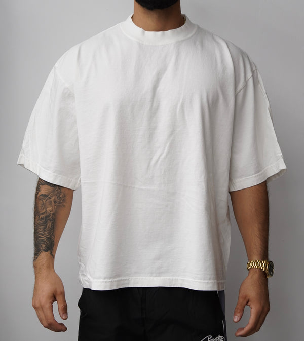 Shaka Wear Garment Dye White Drop Shoulder