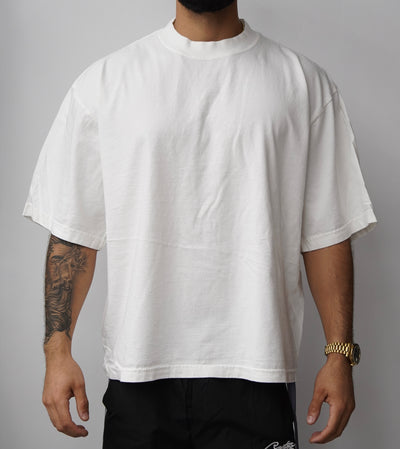 Shaka Wear Garment Dye White Drop Shoulder