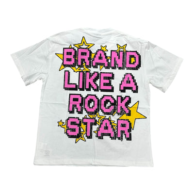 Hellstar “Brand like a rockstar” white tee