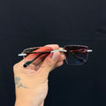 VVS Moissanite Pink Lens Glasses