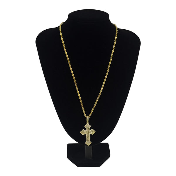Cross W Baguette Pendant (Includes Chain