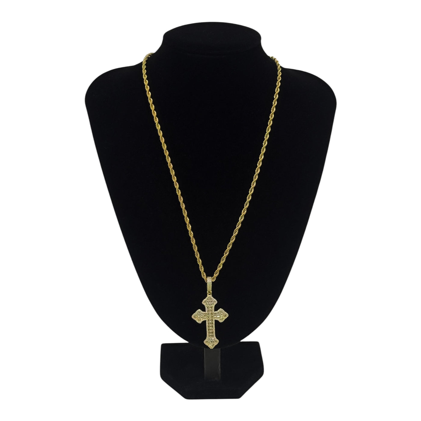 Cross W Baguette Pendant (Includes Chain
