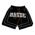 Rhude Black Square Lines Short
