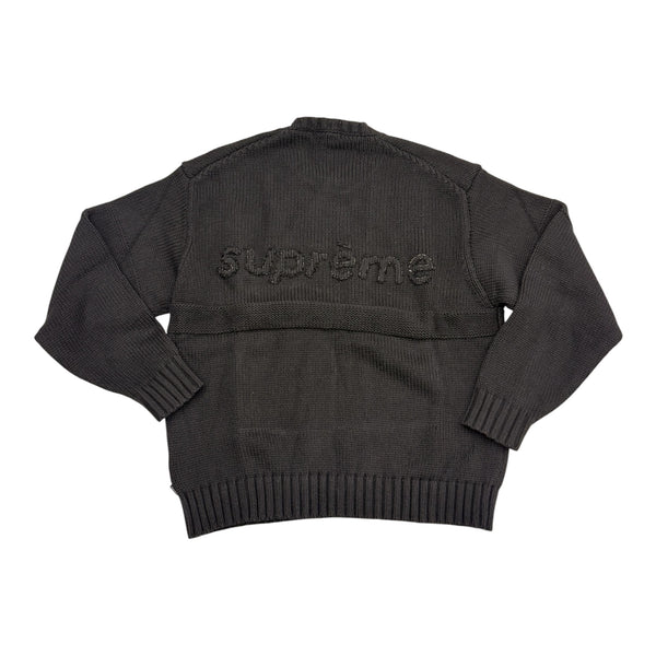 Supreme Black Longsleeve Crewneck Hoodie