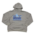 Rhude Blue Logo / Grey Hoodie