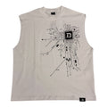 Digital “Chip” White Sleeveless Tee
