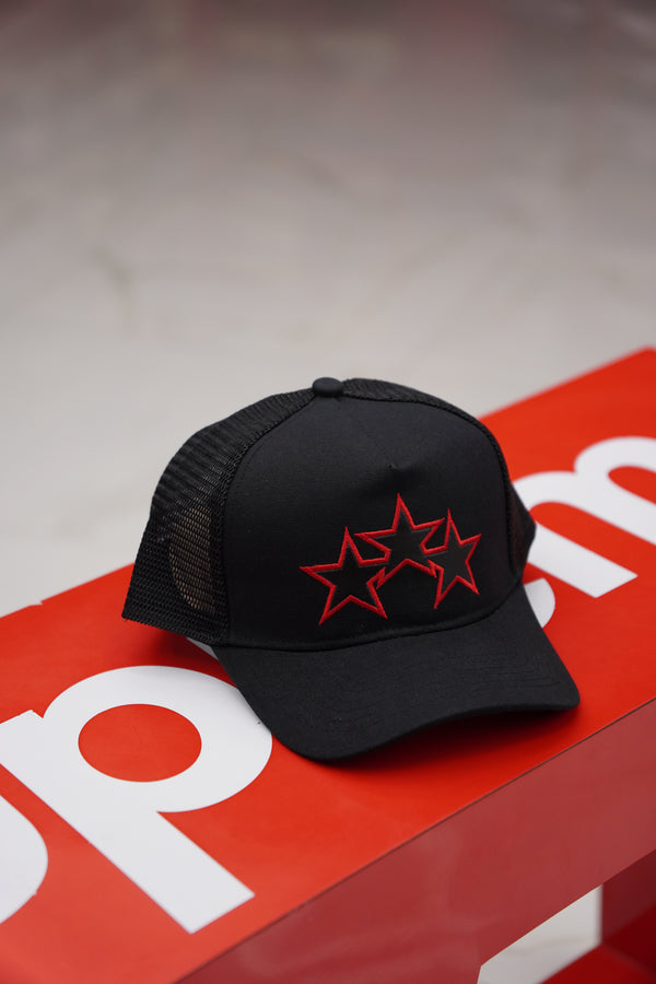 Amiri “Star” Black Red Outline Cap