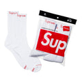 Supreme Socks (2 Pair) White