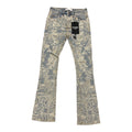 KDNK Blue/Print Flare Jean