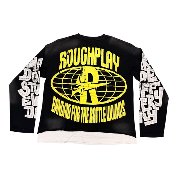Rough Play “Screaming Skull” Black Longsleeve Tee