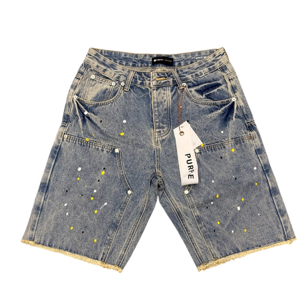 Purple Blue Short Jean