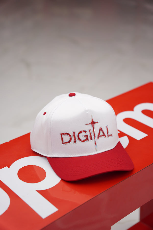 Digital White/Red Cap