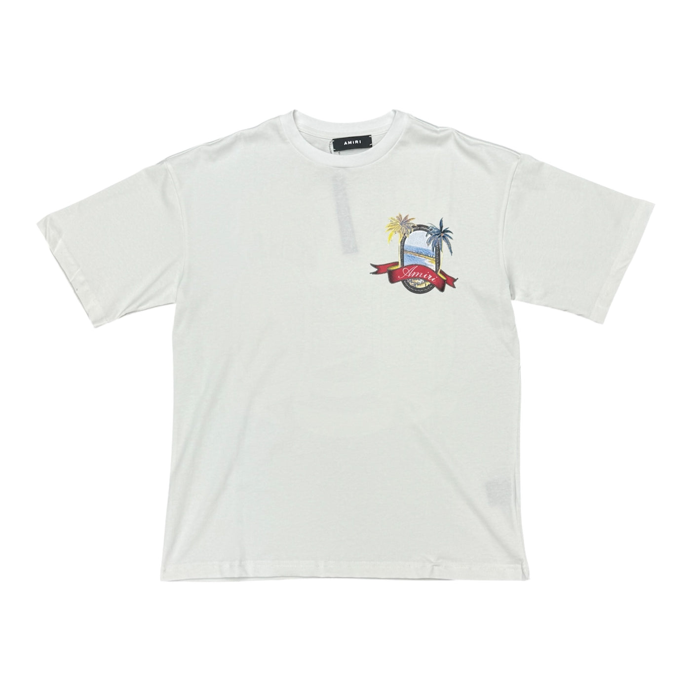 Amiri “Beach View” White Tee