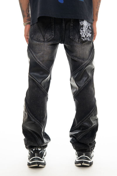 Vicious Black/Leather Jean