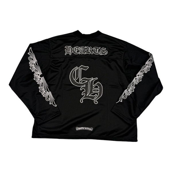 Chrome Heart White Logo / Black Longsleeve Jersey Tee