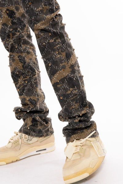 Embellish Rhinestone Flare Vicious Jean