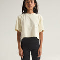 Shaka Wear Cream Crop Top Tee