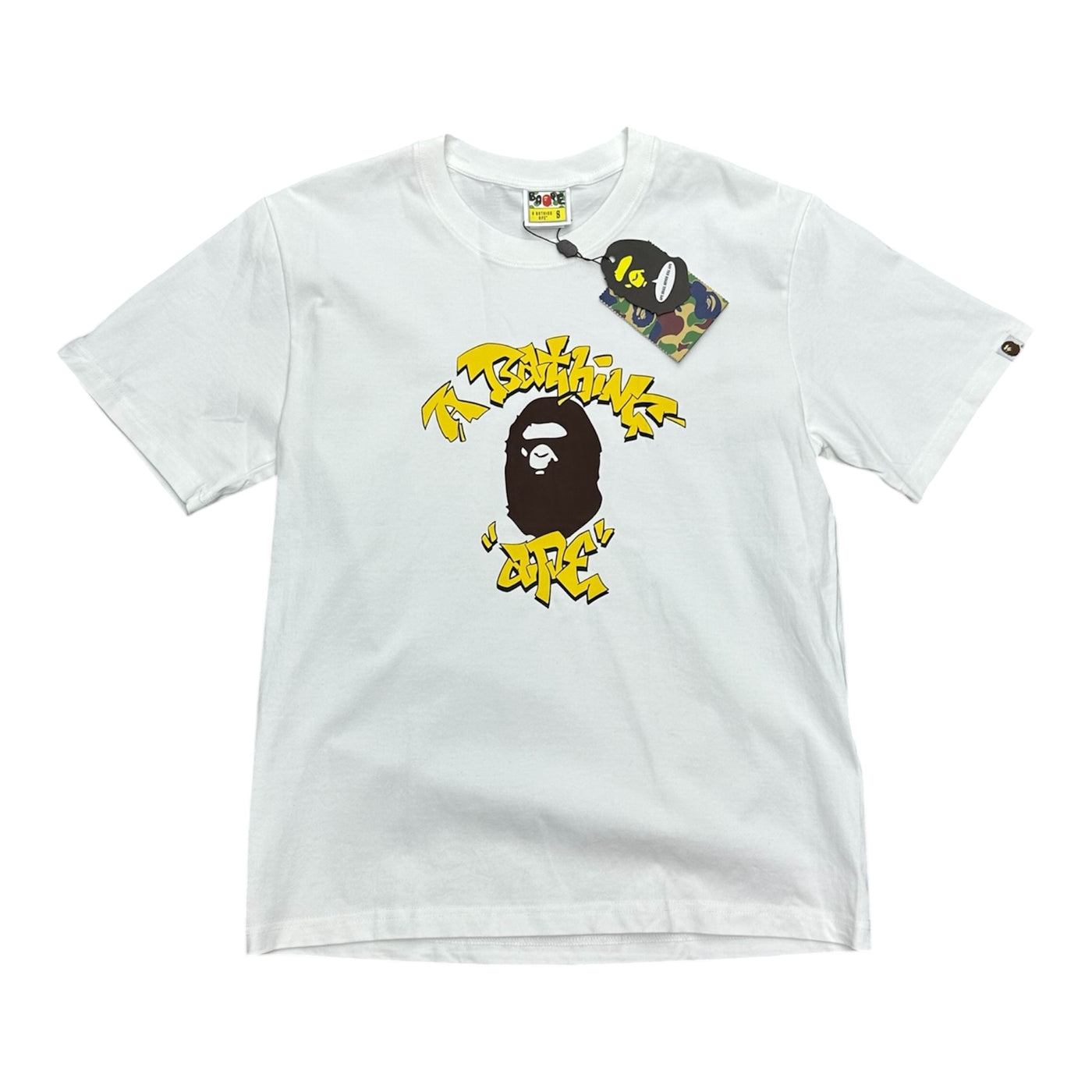 Bape white/yellow Tee